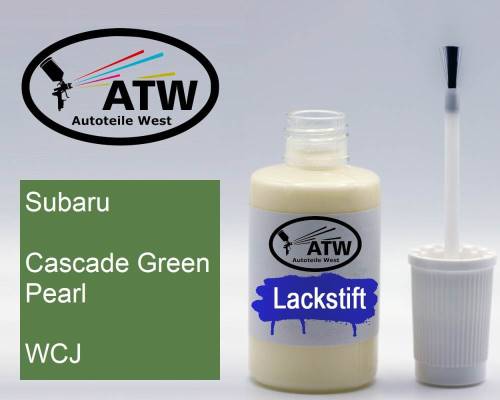 Subaru, Cascade Green Pearl, WCJ: 20ml Lackstift, von ATW Autoteile West.